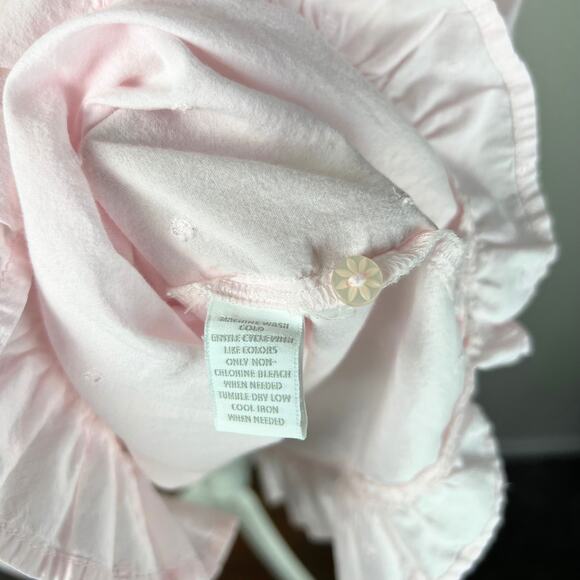Charter Club Pink Eyelet Lace Cotton Nightgown Cottagecore Fairycore Coquette - Picture 7 of 8